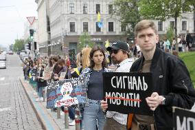 Dont Stay Silent! Captivity Kills rally in Kyiv